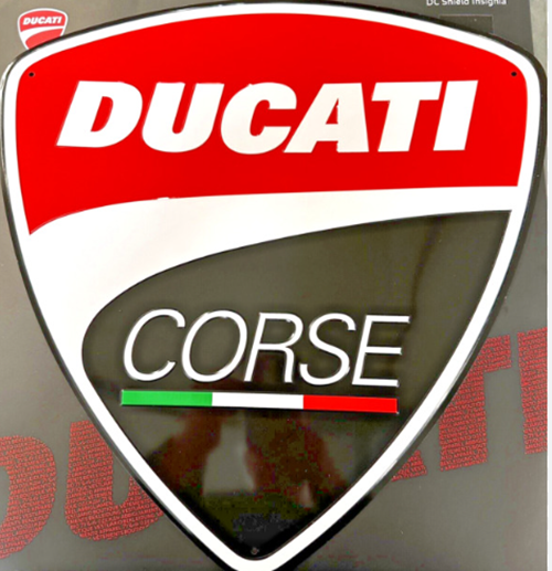 Ducati Corse Shield Metal Wall Sign